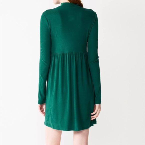 Juniors' Mock Babydoll Rib Dress - Picture 2 of 2